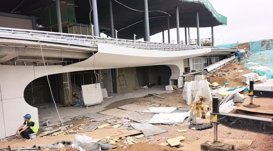青島張村河畔UHPC幕墻示范區工程 青島張村河畔UHPC幕墻示范區工程